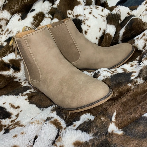 Faux Suede Booties - Picture 1 of 4